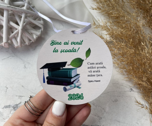 Medalii din lemn ,,Clasa I,, cu cărți