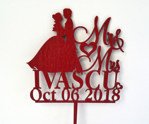 Topper pentru torta cu Mire si Mireasa