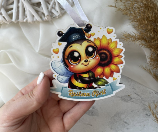 Medalii din lemn ,,Adio Gradiniță,, cu albinuță 3