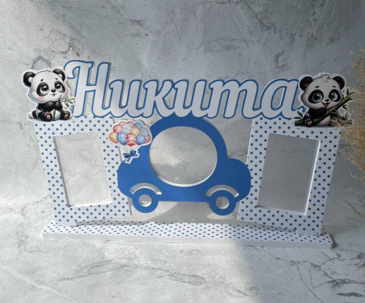 Rama foto cu stativ cu ursulet panda