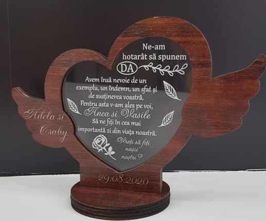 Trofeu pentru nunta cu aripi