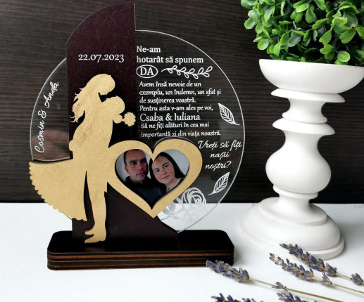 Trofeu pentru nunta cu Mire si Mireasa 4