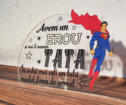 Trofeu pentru tată, soț , bunel cu Erou