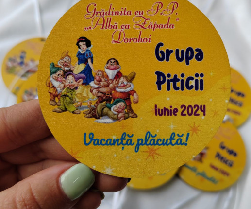 Medalii din lemn ,,Adio Gradiniță,, cu Pitici 3