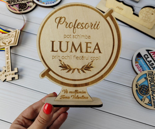 Trofeu personalizat Globus