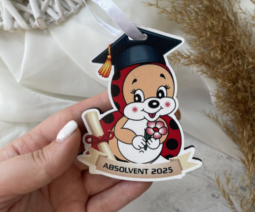 Medalii din lemn ,,Adio Gradiniță,, cu buburuză 2