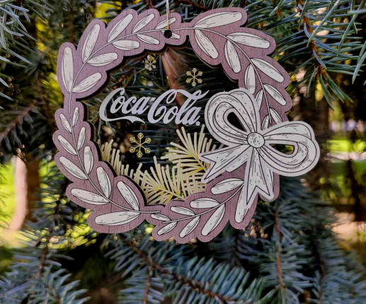 Ornament Craciun din placaj cu logoul companie 12 image 2