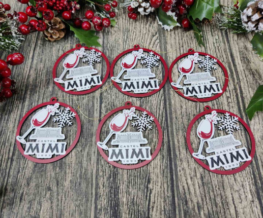 Ornament Craciun din placaj cu logoul companie 6 image 5