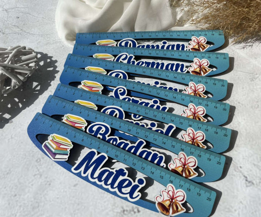 Riglă de lemn cu carte și clopoței 2 image 3