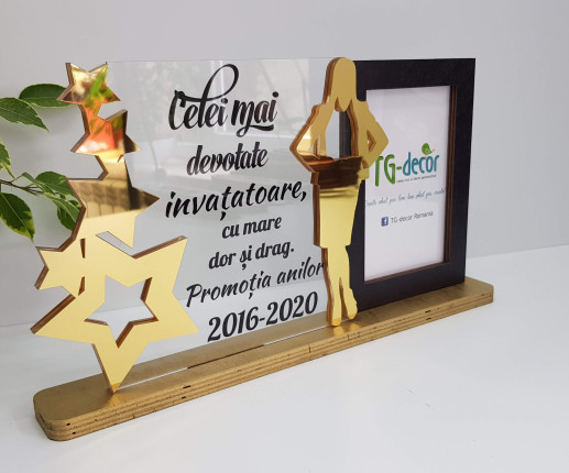Trofeu personalizat cu Stele si rama