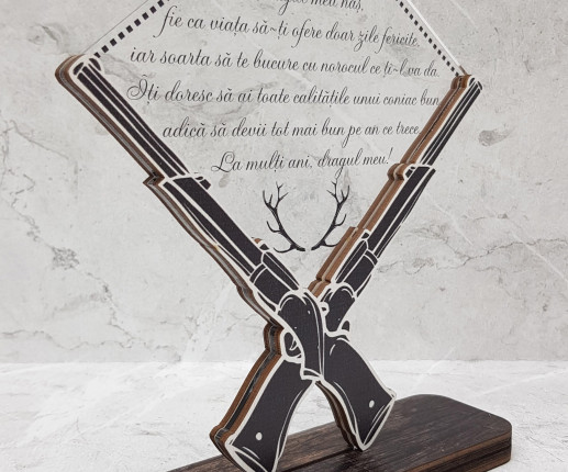 Trofeu personalizat pentru vinator