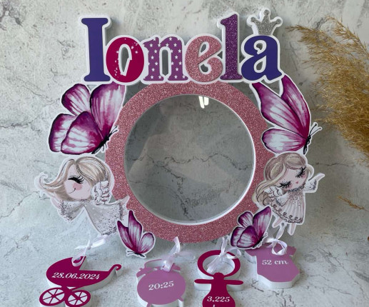 Фоторамка круглая - Ангел