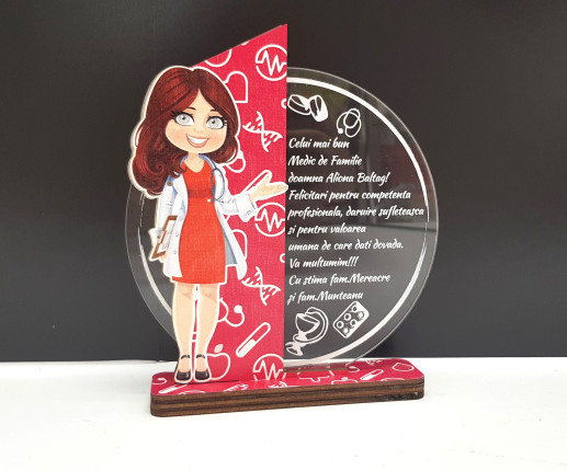 Trofeu personalizat pentru doctori 2