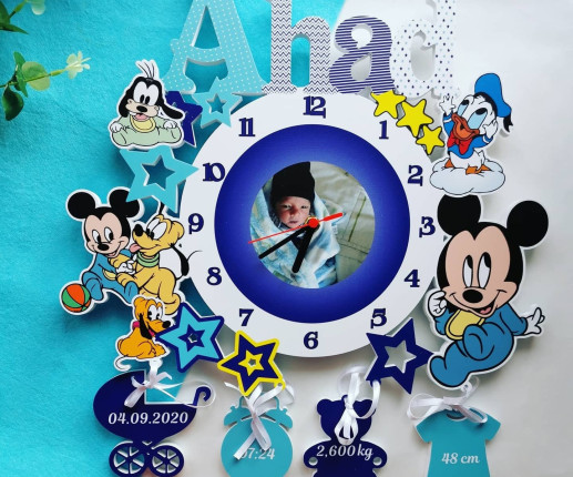 Именные детские  часы - Mickey