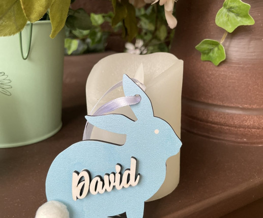 Iepuraș din lemn cu nume image 3