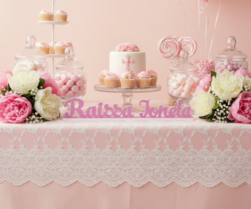 Inscriptie volumetrică pentru fetita