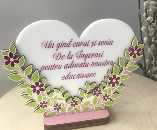 Trofeu personalizat cu flori image 2