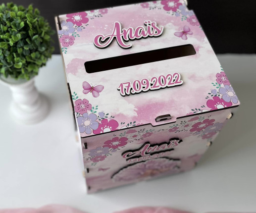 Cutie de dar pentru botez  cu Balerina image 2