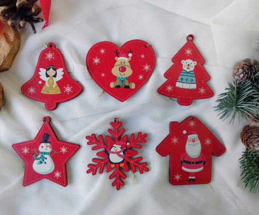 Set jucării pentru brad 6 image 2