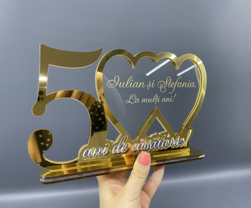Trofeu pentru nunta cifra aniversala