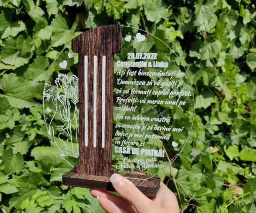 Trofeu pentru nunta cu Mire si Mireasa 3