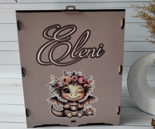 Cutie de dar pentru botez cu dracon