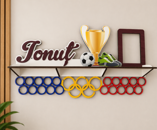 Suport pentru medalii fotbal tricolor si cupa