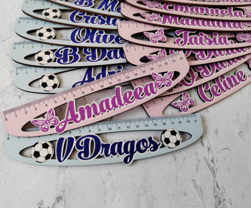 Rigla de lemn cu minge si fluture image 2