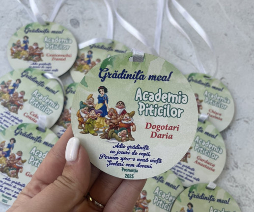 Medalii din lemn ,,Adio Gradiniță,, cu Pitici 4