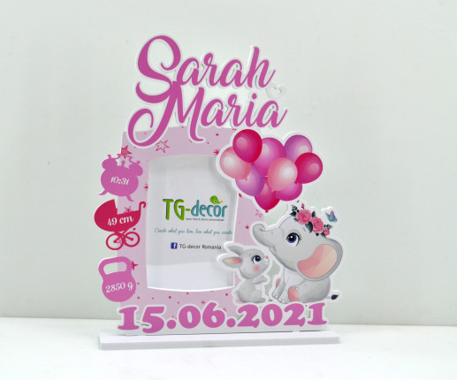 Rama foto cu elefantel