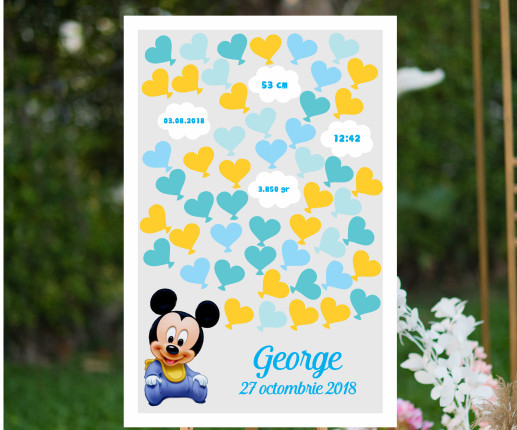 Guest book panou cu Mickey Mouse