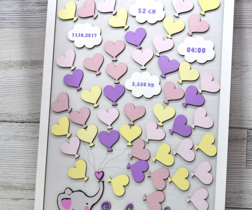 Guest book panou cu Elefantica image 4