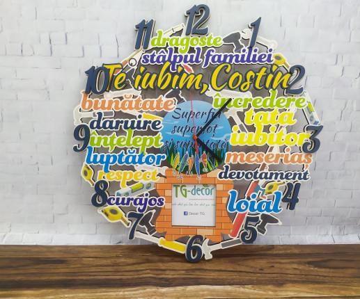 Ceas din lemn pentru Pescar