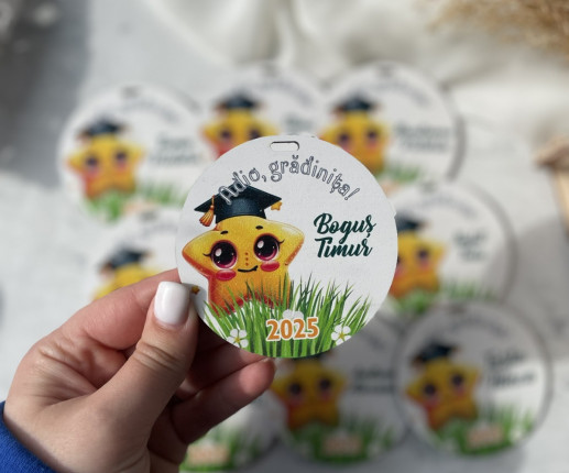 Medalii din lemn ,,Adio Gradiniță,, cu Steluță 2 image 3