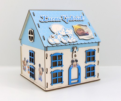 Casuta de dar pentru botez cu Mickey Mouse