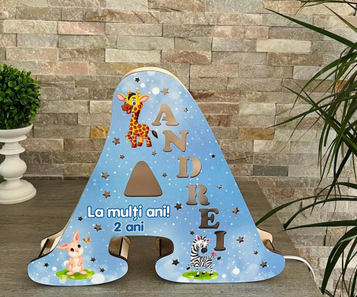 Veioza litera cu animaluțe