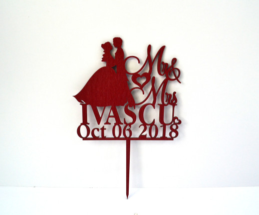 Topper pentru torta cu Mire si Mireasa image 2