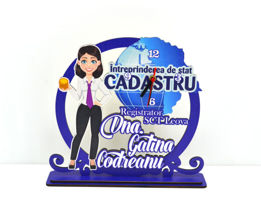 Ceas din lemn Globus