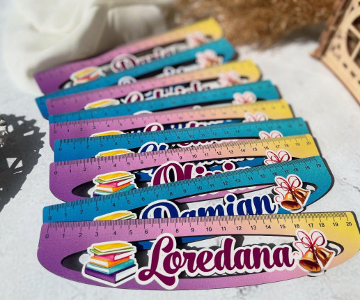 Riglă de lemn cu carte și clopoței 2 image 2