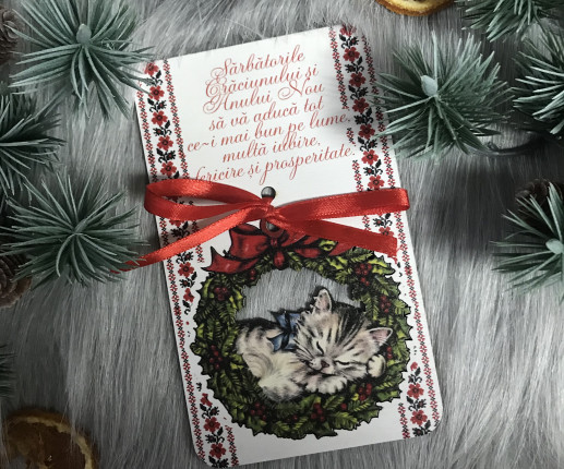 Felicitare cu pisica