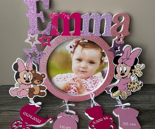 Фоторамка круглая - Baby