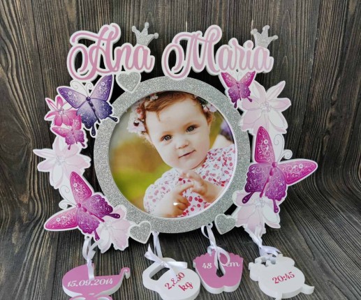 Фоторамка круглая - Бабочка