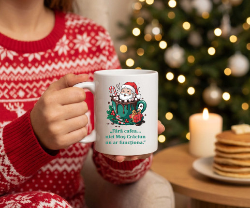 Cana personalizata cu Mos Craciun