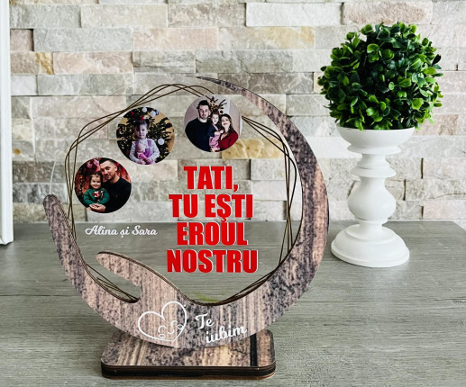 Trofeu pentru tată, soț , bunel cu Eroul Nostru 1