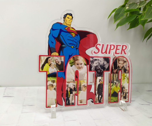 Trofeu pentru tată , soț , bunel cu poze