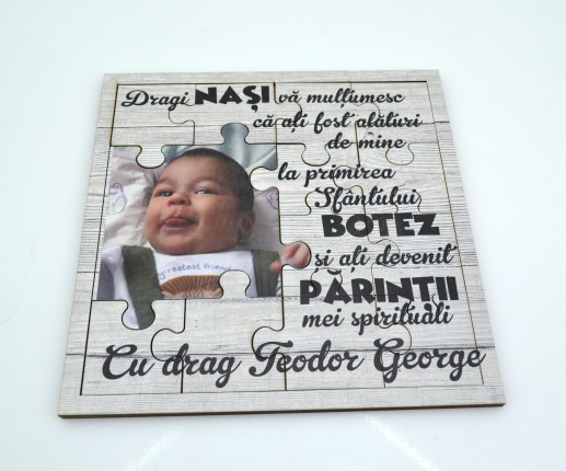 Invitații din lemn pentru nași puzzle 1 image 2