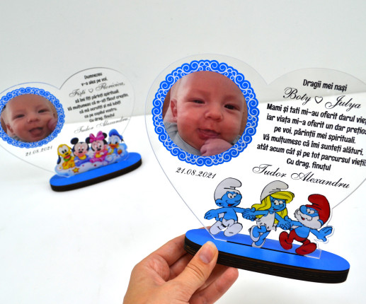 Trofeu personalizat  cu Smurfs