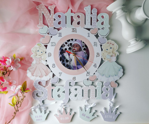 Именные детские  часы для девочки
