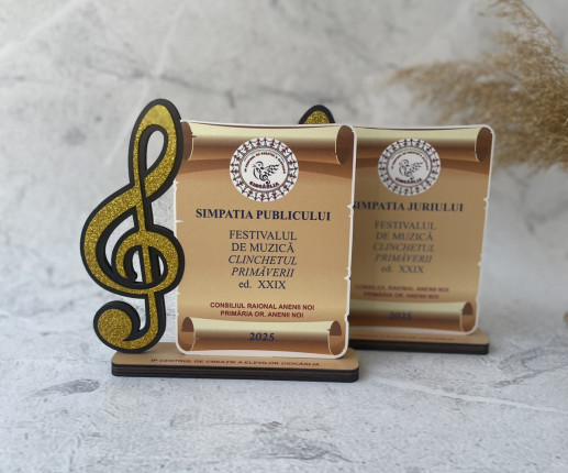 Trofeu personalizat pentru Note Muzicale 1 image 2
