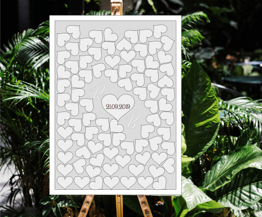 Guest book panou cu sticla